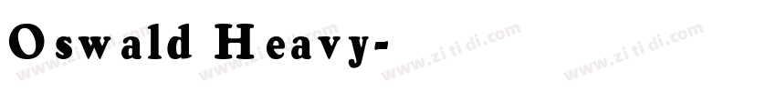 Oswald Heavy字体转换
